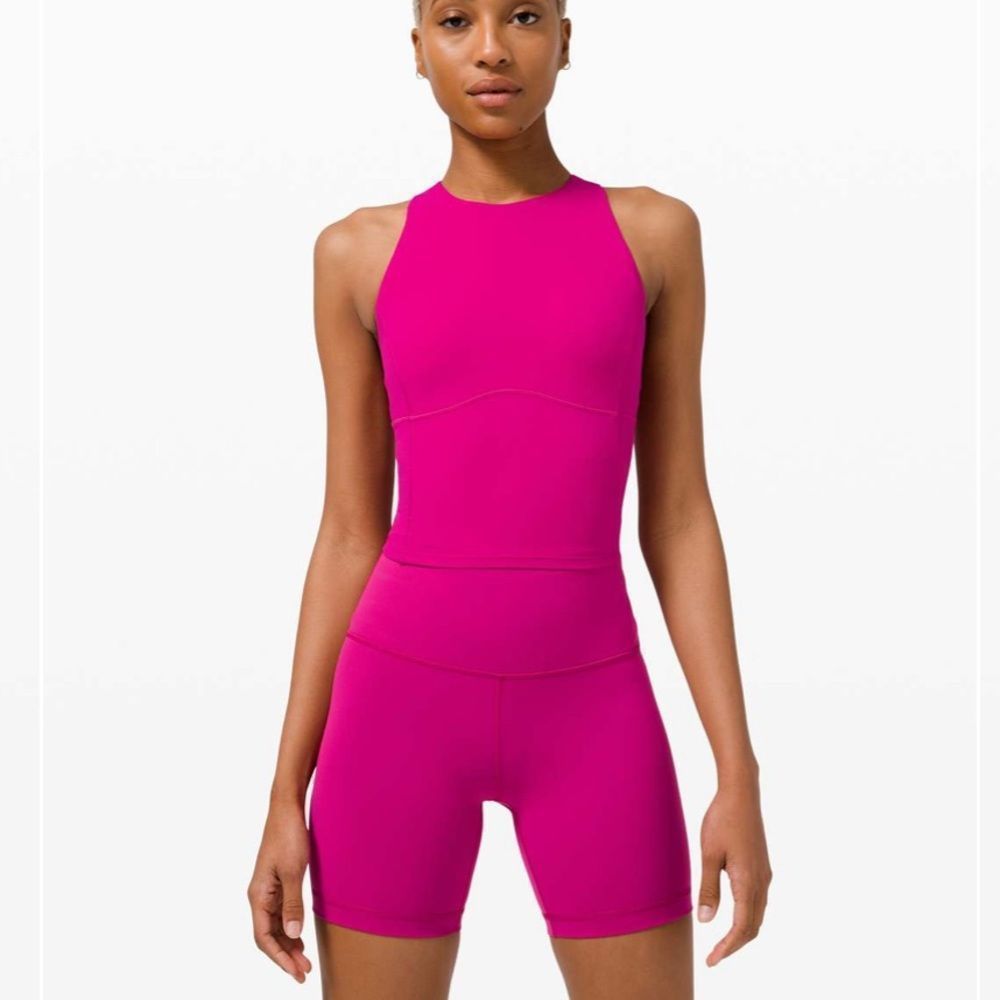lululemon athletica Hot Pink High-Neck Tank Top